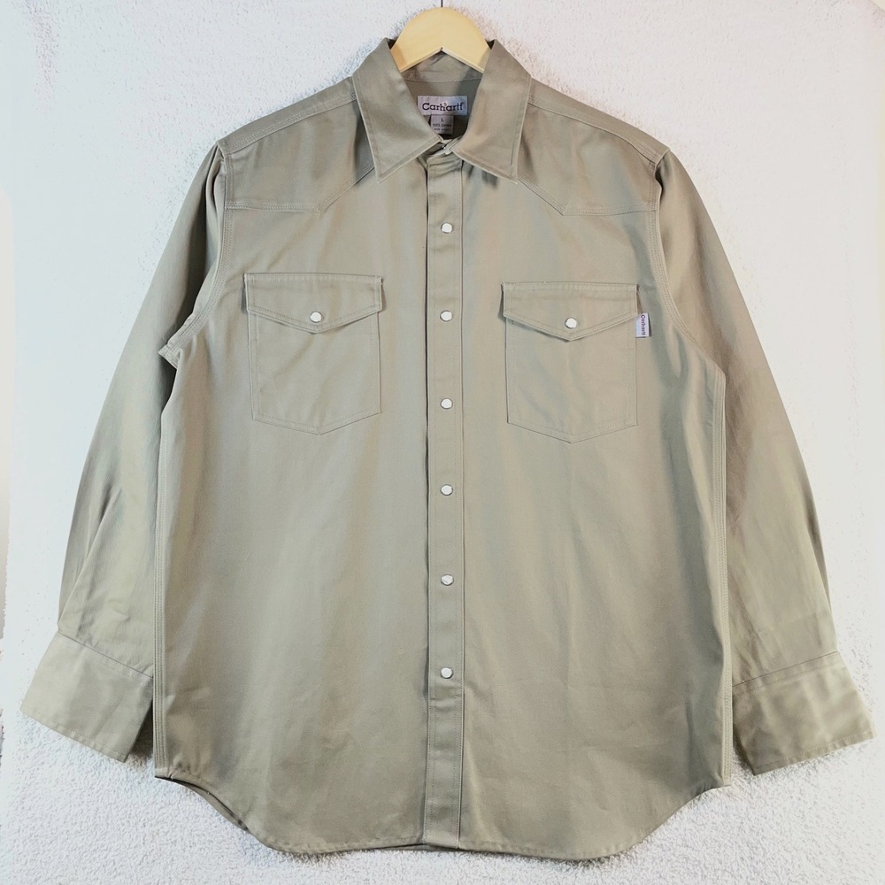 Carhartt Ironwood Twill Western Work Shirt L Cowboy Gorpcore Discontinued 2010